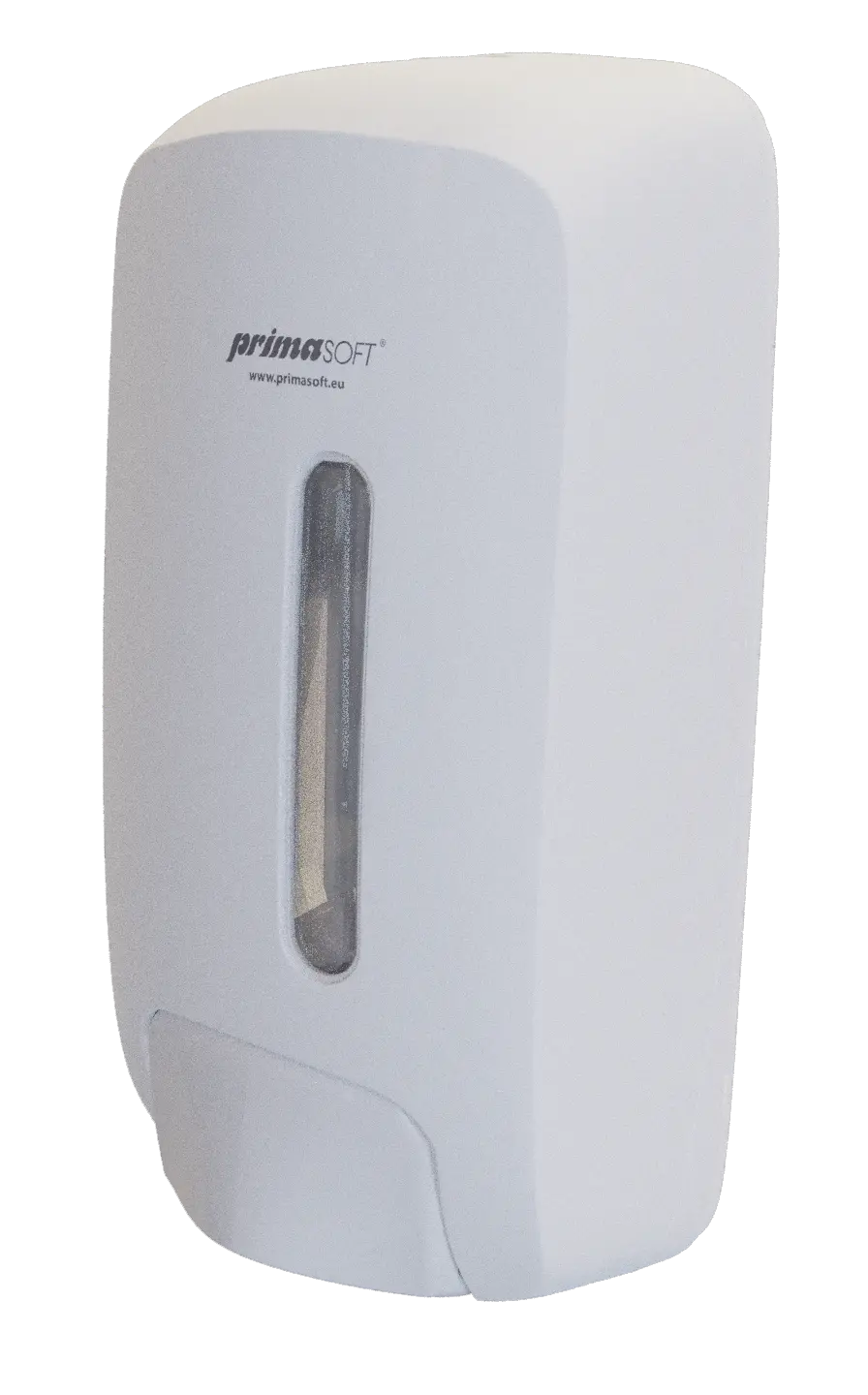 19 – Flüssigseifen-/Gel-/Creme-Spender, 1000 ml, weißer ABS-Kunststoff, manuell, nachfüllbar